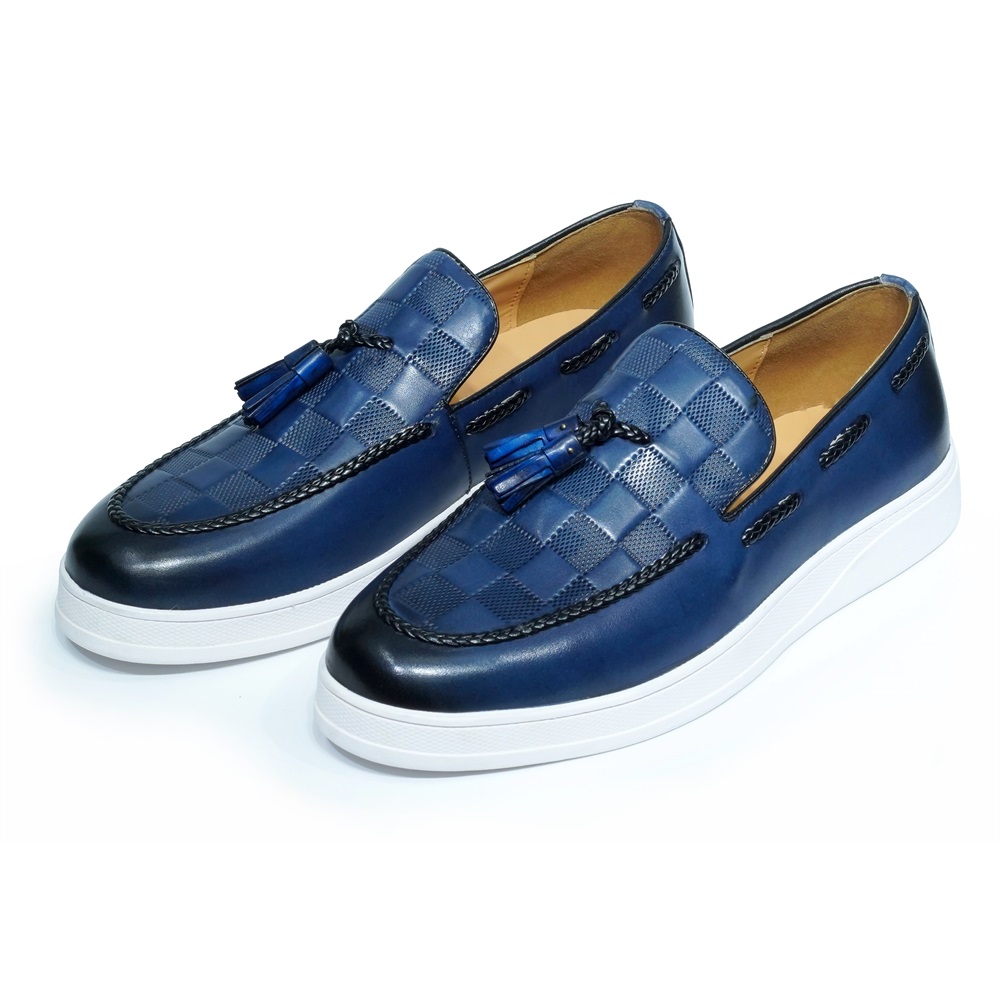 Tassel Fringe Trim - Mocasines de cuero genuino con borlas