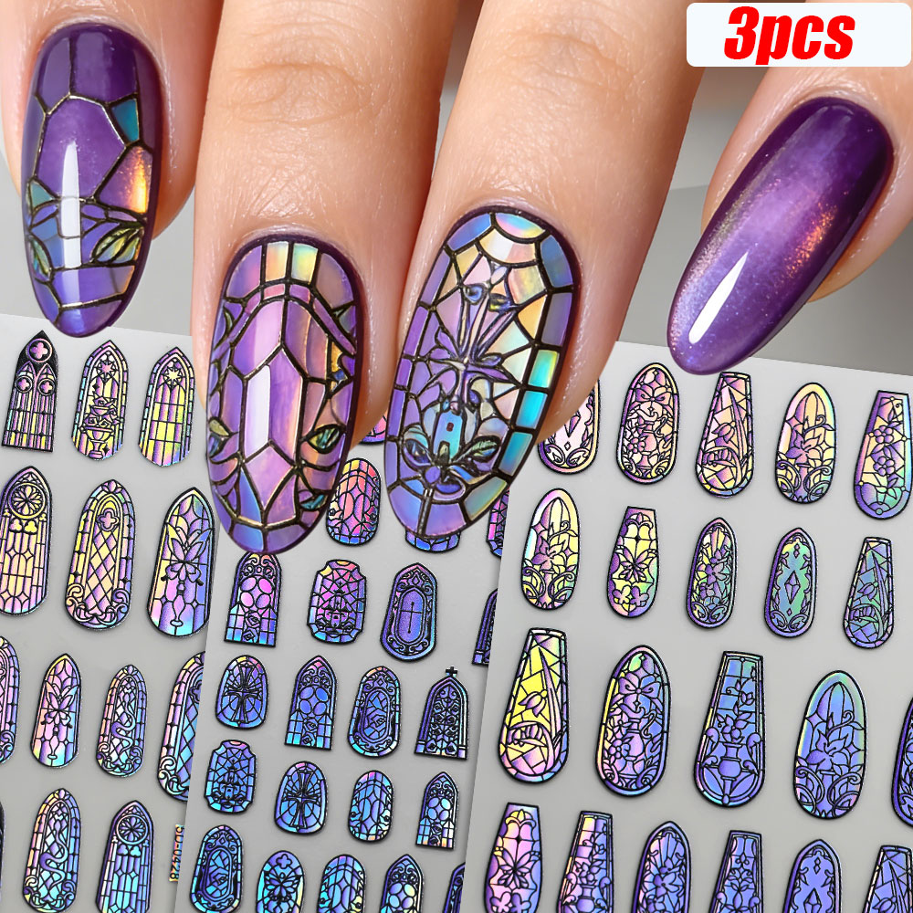 Glitter Vinyl Roll - Pegatinas de Uñas 5D con Fragmentos