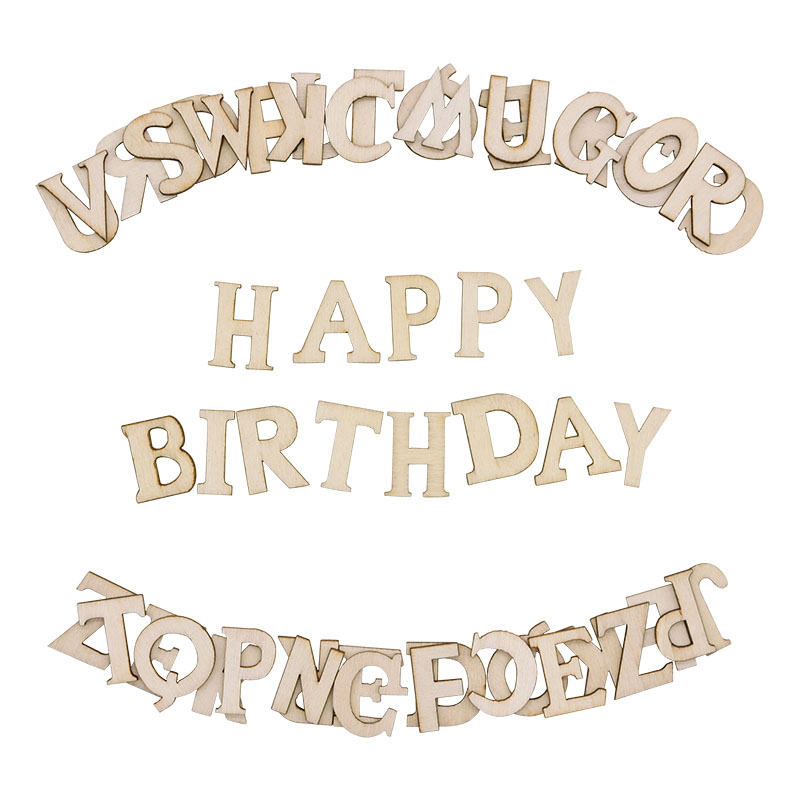 Craft Embellishments - Letras del alfabeto de madera para