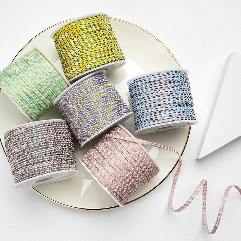 Velvet Ribbon Roll - Cintas de poliéster a rayas de
