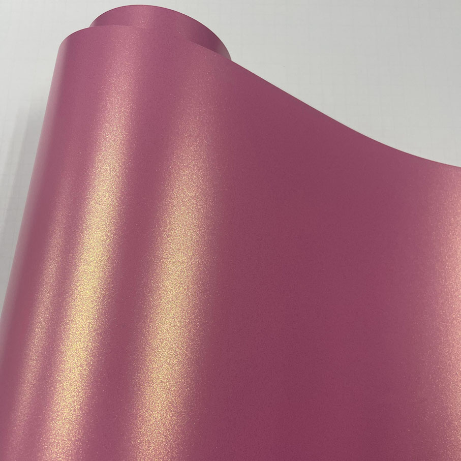 Glitter Vinyl Roll - Envoltura de vinilo rosa brillante Goldsands