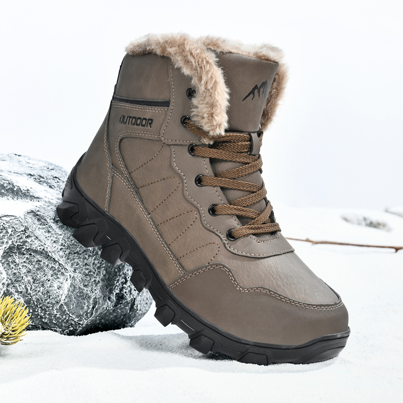Guipure Lace Panel - Botas de invierno para hombre, zapatillas