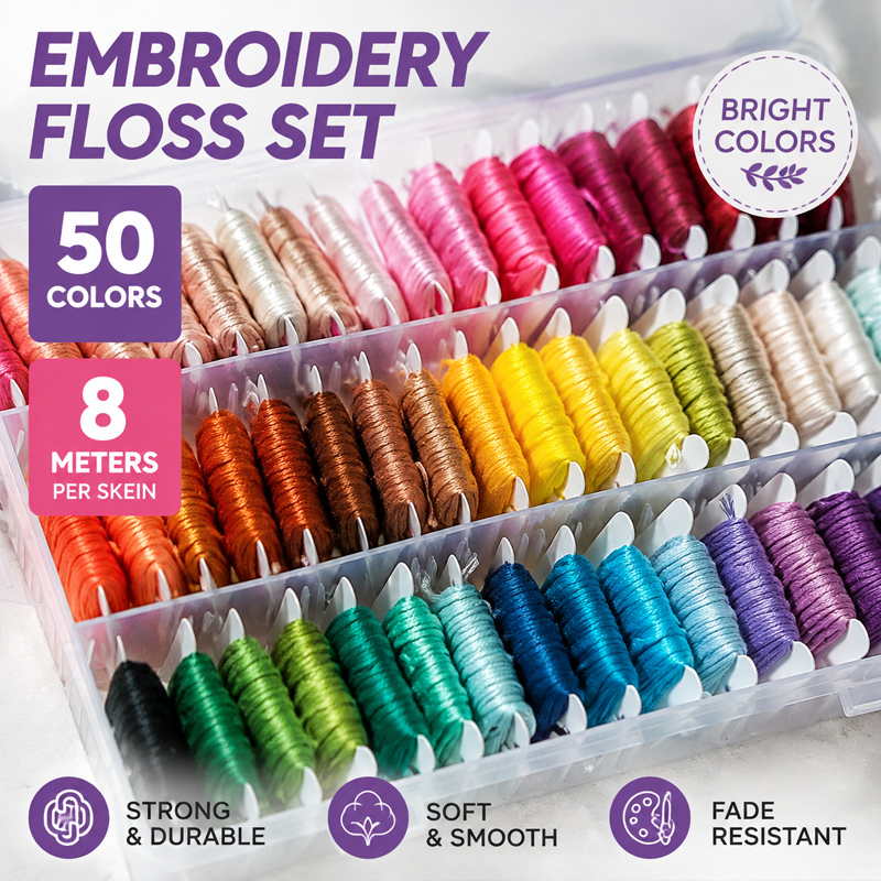 Embroidery Craft - Kit de Hilos de Bordar 100%