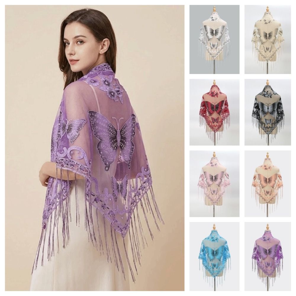 Bufanda de lujo con encaje flo - Tassel Fringe Trim reseña y precio
