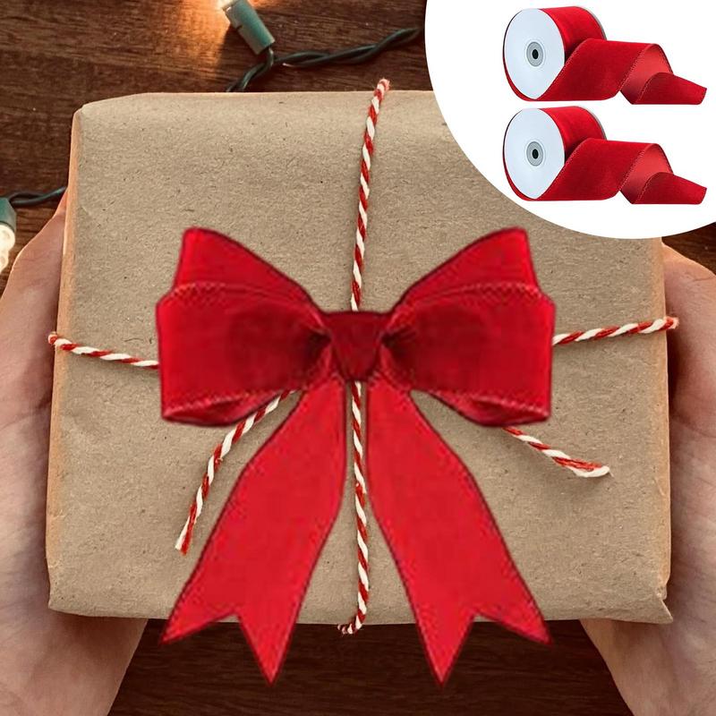 2 rollos de cinta roja de terc - Velvet Ribbon Roll reseña y precio