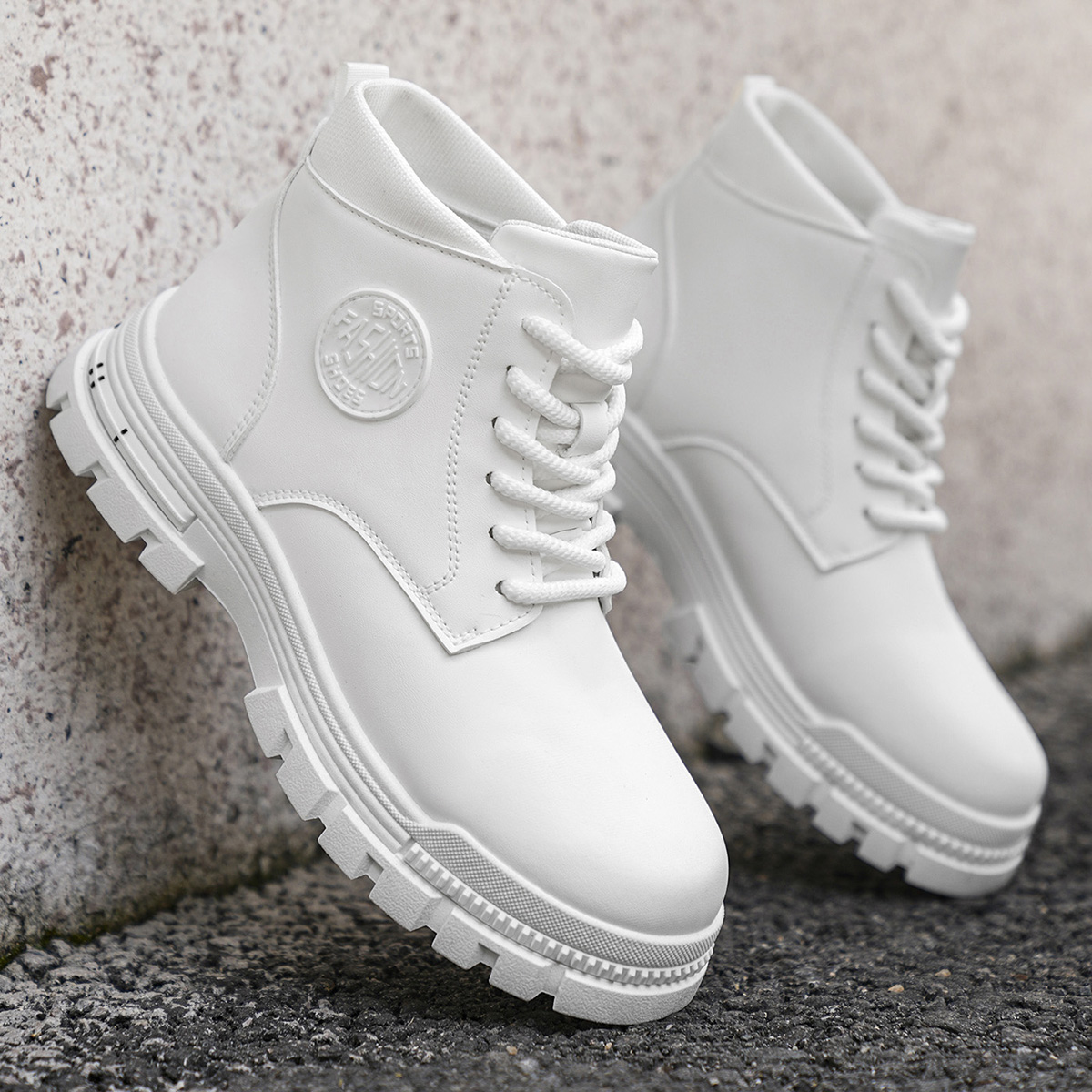 Botas de moto blancas a la mod - Guipure Lace Panel reseña y precio