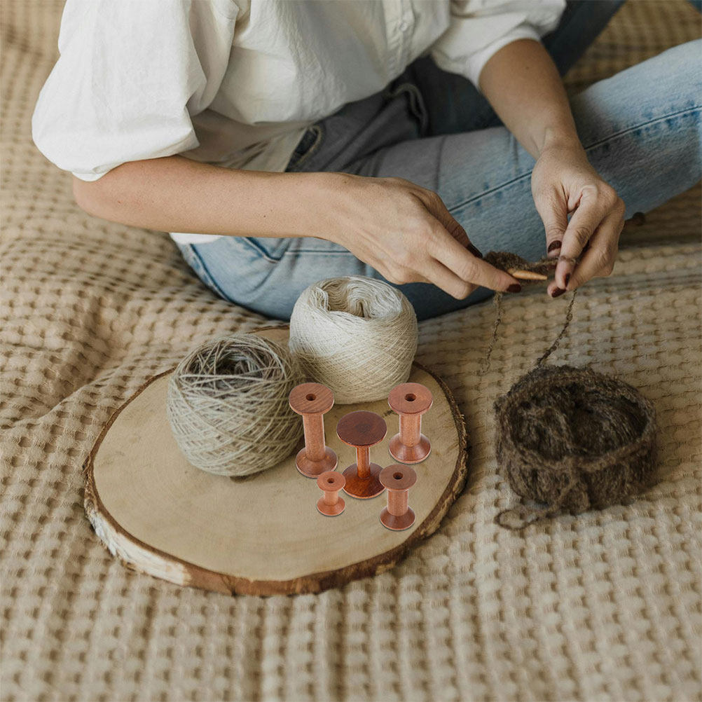 Juego de 7 Bobinas de Madera,  - Embroidery Craft reseña y precio