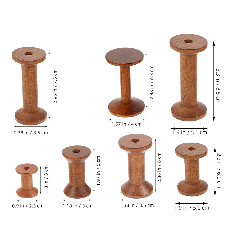 Juego de 7 Bobinas de Madera,  - Embroidery Craft reseña y precio