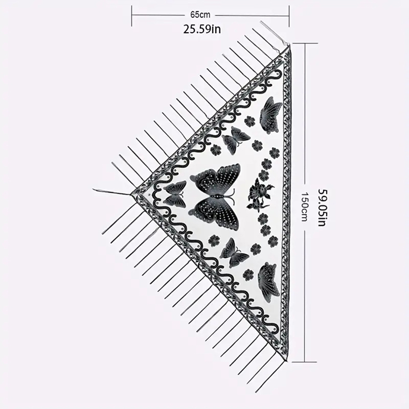 Bufanda triangular de moda con - Tassel Fringe Trim reseña y precio