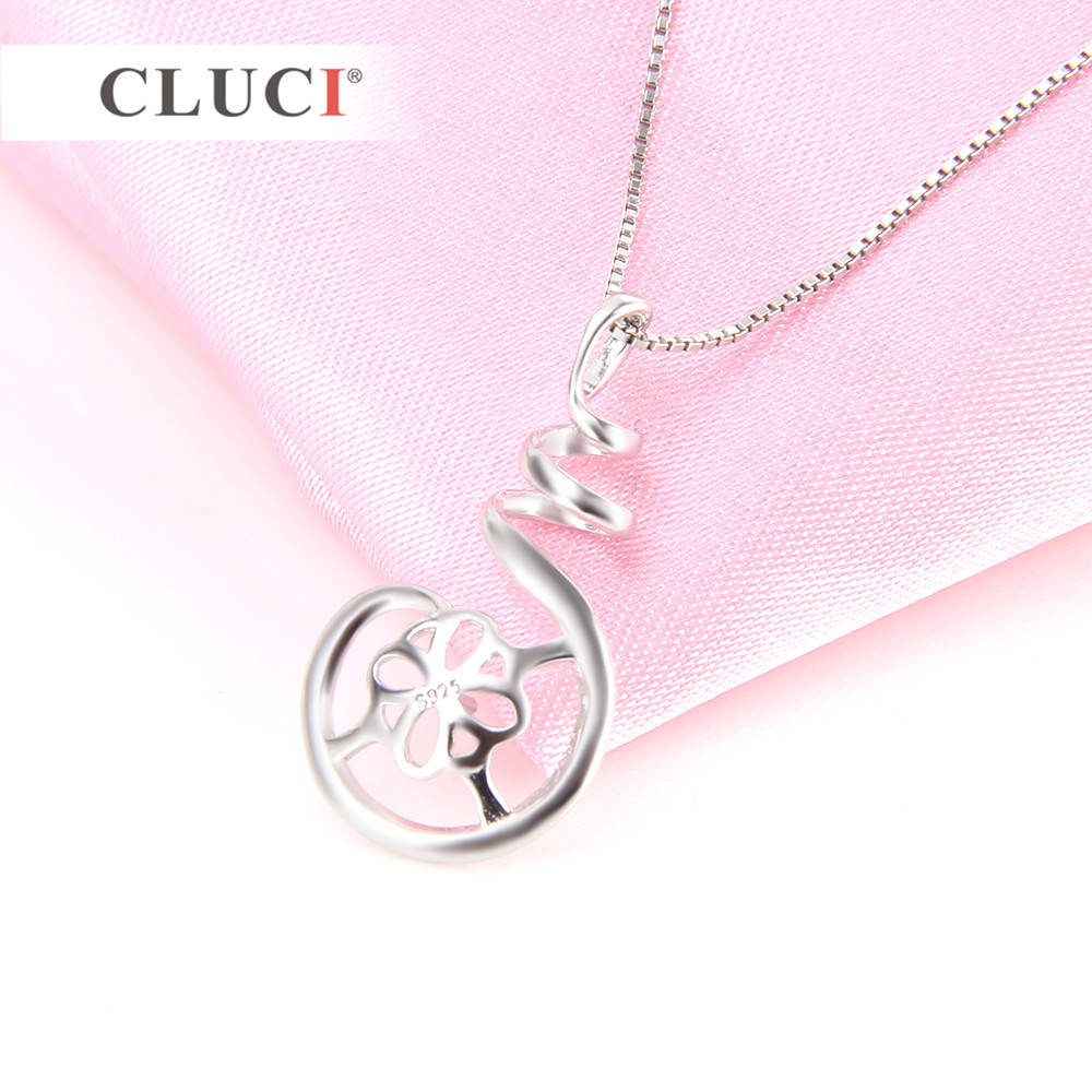 CLUCI-colgante de Plata de Ley - Pearl Trim Chain reseña y precio