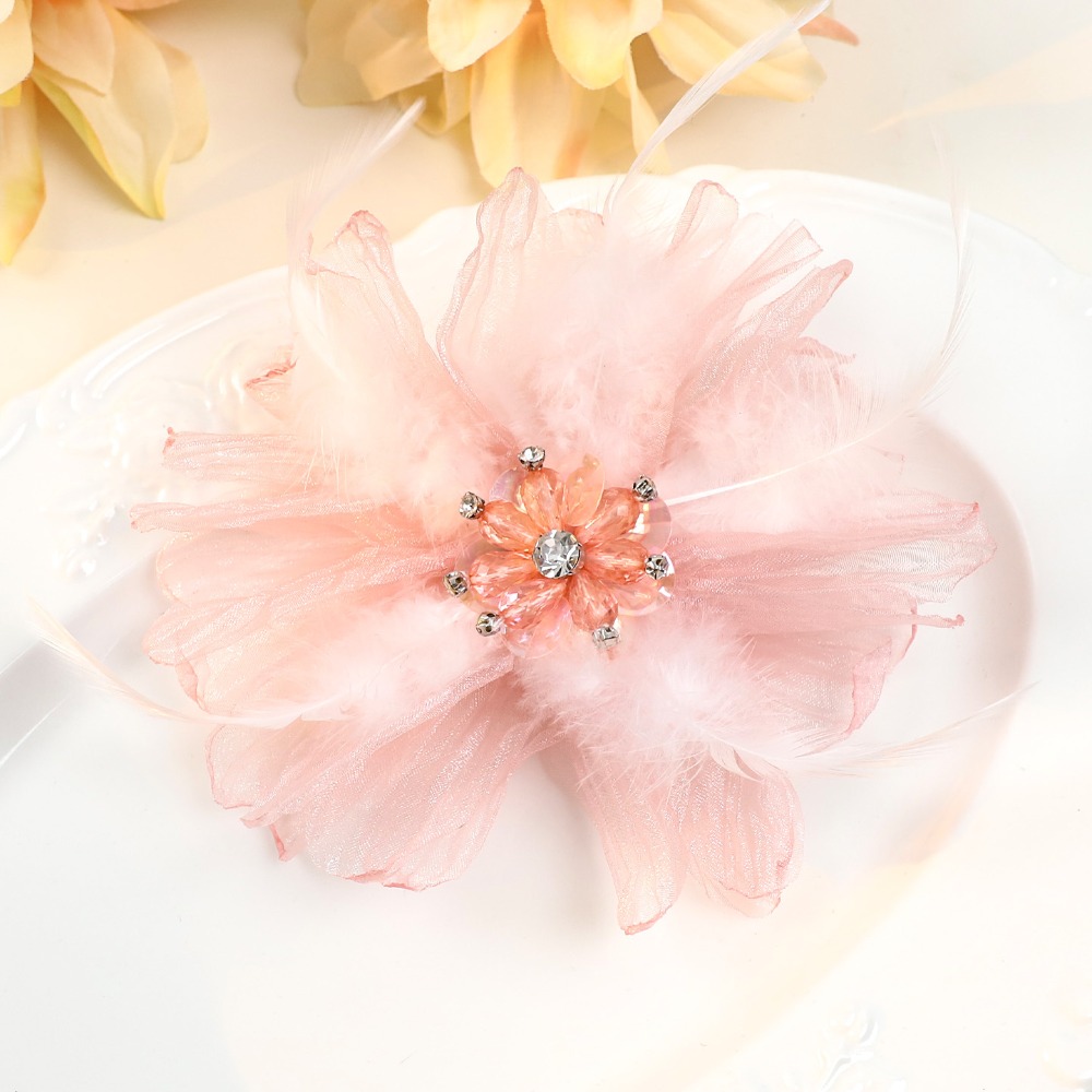 Broches de Plumas y Flores Hec - Crystal Mesh Fabric reseña y precio