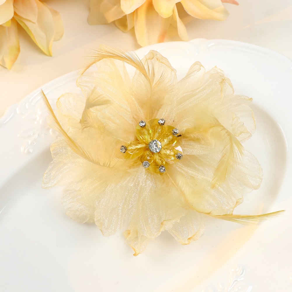 Broches de Plumas y Flores Hec - Crystal Mesh Fabric reseña y precio