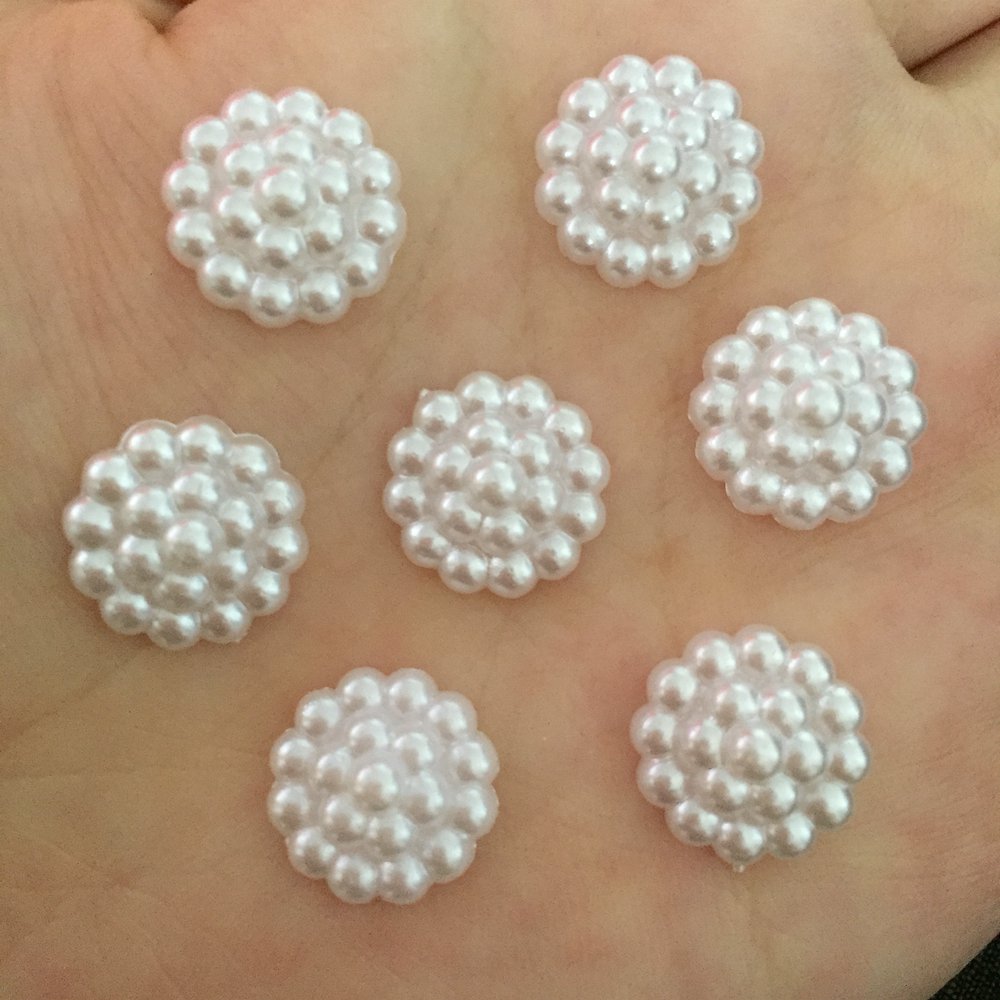 40 Uds. De flores de perlas de - Embellishments For Scrapbooking reseña y precio