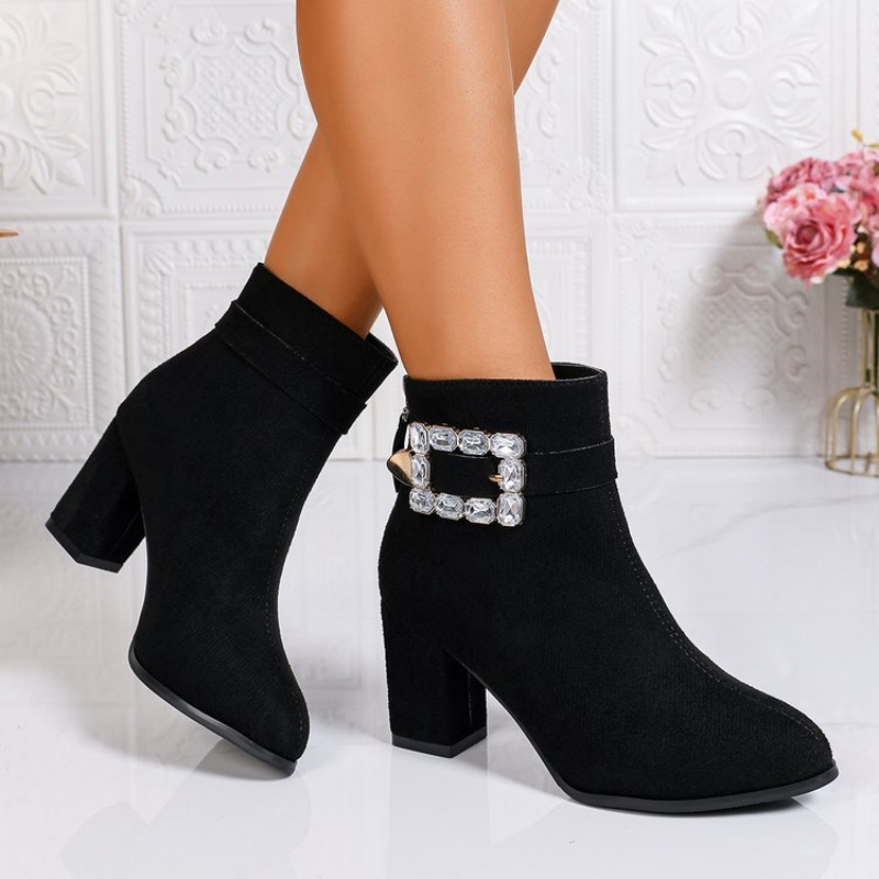 Botas de Moda con Pedrería en  - Crystal Mesh Fabric reseña y precio