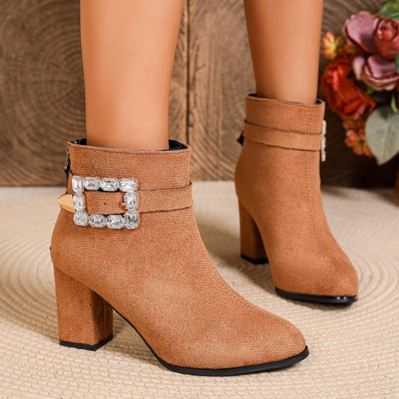 Botas de Moda con Pedrería en  - Crystal Mesh Fabric reseña y precio