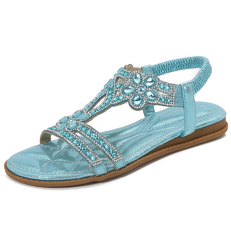 Sandalias de talla grande con  - Sew On Rhinestone reseña y precio