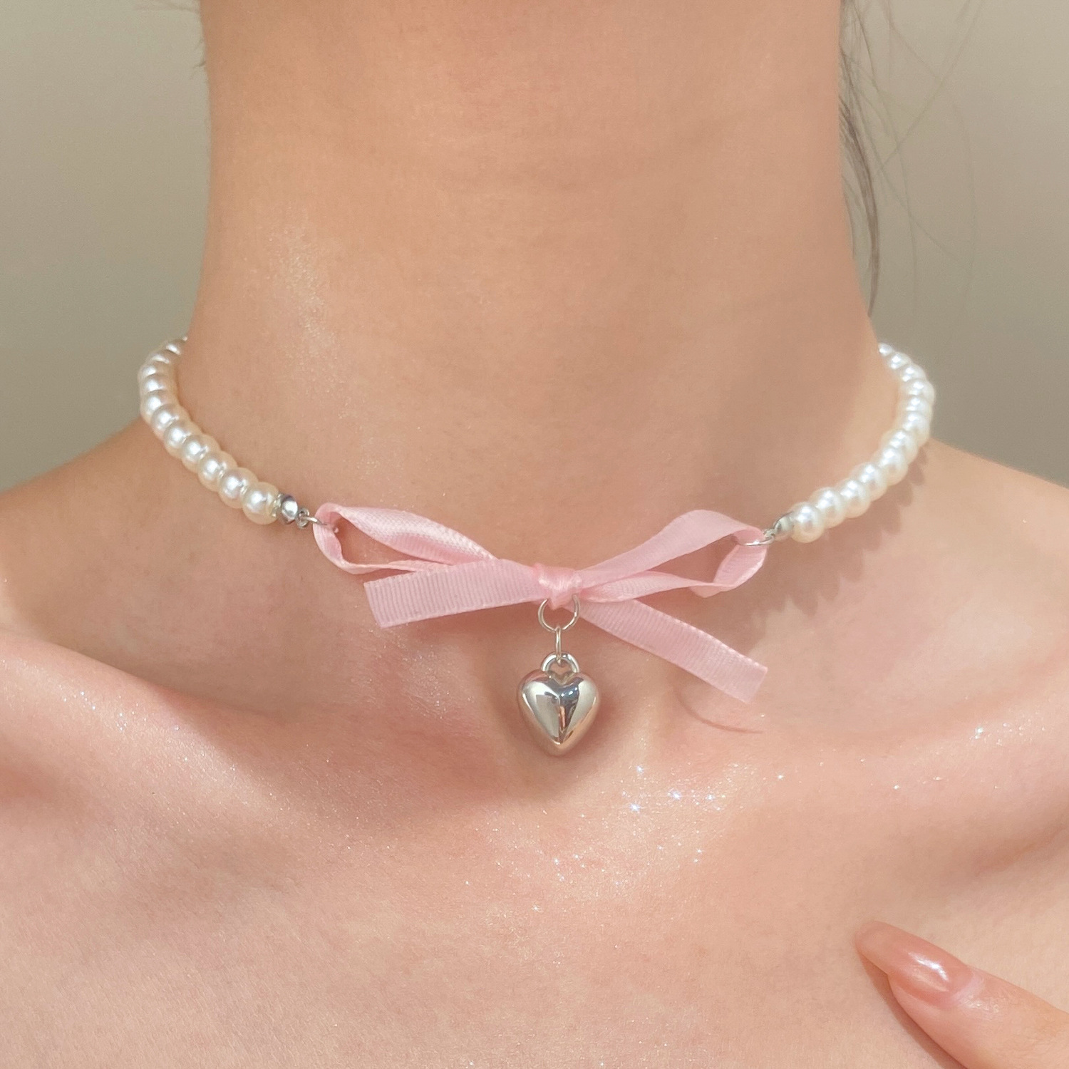 Collar de perlas con colgante  - Pearl Trim Chain reseña y precio
