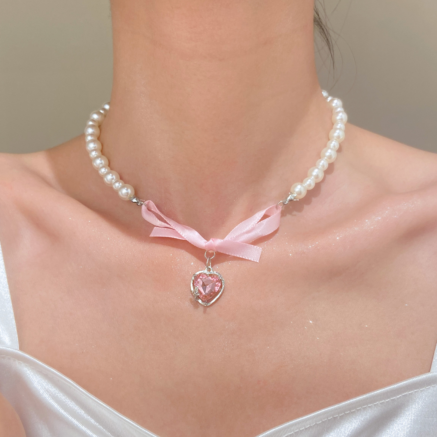 Collar de perlas con colgante  - Pearl Trim Chain reseña y precio