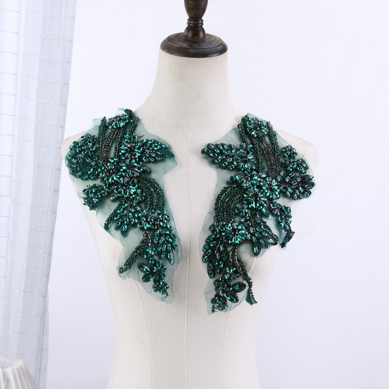 Apliques florales con cuentas, - Sew On Rhinestone reseña y precio