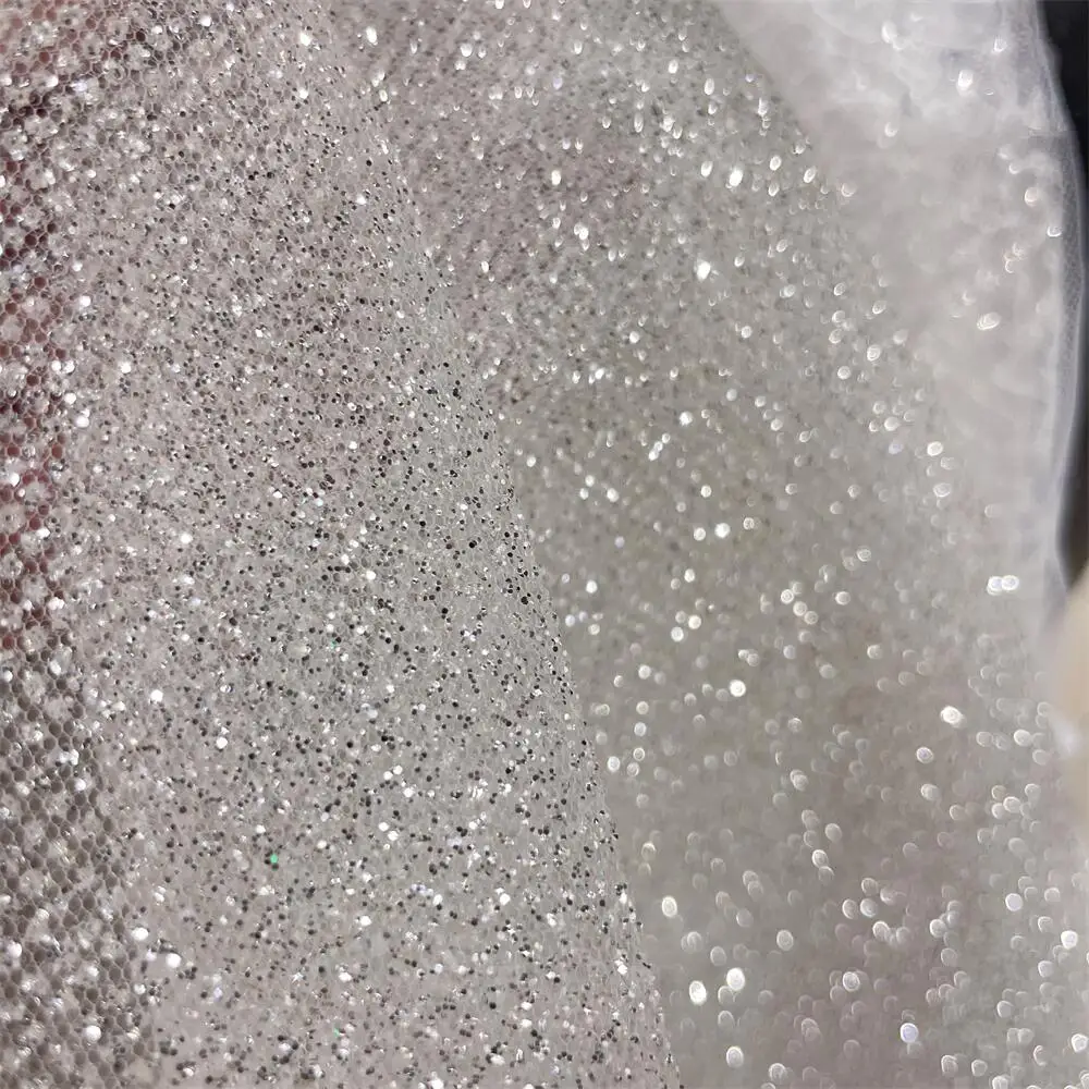 Hilo de red con purpurina plat - Crystal Mesh Fabric reseña y precio